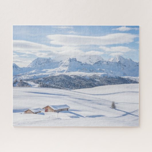 Eis und Schnee | Snowscape Europäische Alpen, Ital Puzzle (Horizontal)