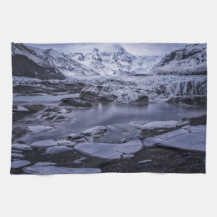 Eis und Schnee   Sólheimajökull Glacier, Island Geschirrtuch