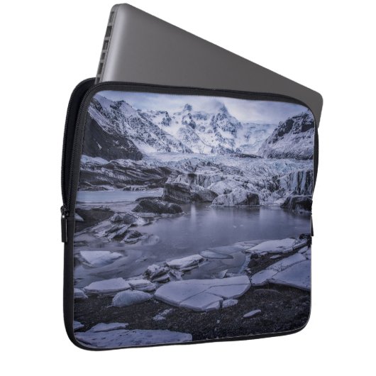 Eis und Schnee | Sólheimajökull Glacier, Island Laptopschutzhülle (Vorne Rechts)