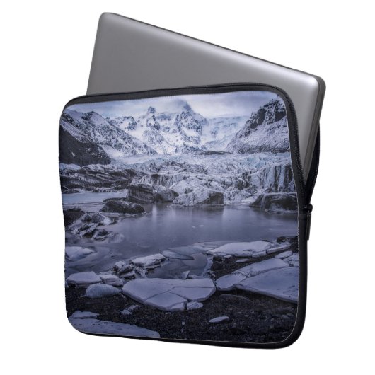 Eis und Schnee | Sólheimajökull Glacier, Island Laptopschutzhülle (Vorderseite Links)
