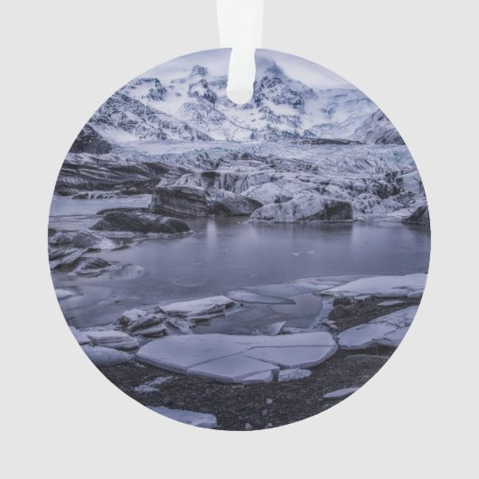 Eis und Schnee | Sólheimajökull Glacier, Island Ornament (Rückseite)