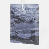 Eis und Schnee | Sólheimajökull Glacier, Island Ornament Aus Glas (Vorderseite links)