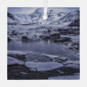 Eis und Schnee | Sólheimajökull Glacier, Island Ornament Aus Glas (Rückseite)