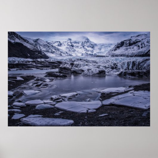 Eis und Schnee | Sólheimajökull Glacier, Island Poster (Vorne)