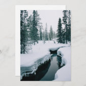 Eis und Schnee | Streit in einer schneebedeckten W Dankeskarte (Vorne/Hinten)