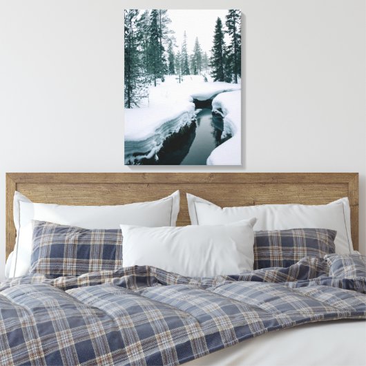 Eis und Schnee | Streit in einer schneebedeckten W Leinwanddruck (Insitu (Schlafzimmer))