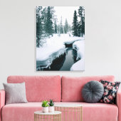 Eis und Schnee | Streit in einer schneebedeckten W Leinwanddruck (Insitu (Wohnzimmer))