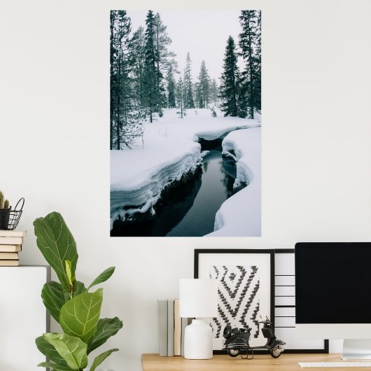 Eis und Schnee | Streit in einer schneebedeckten W Poster (Heimbüro)