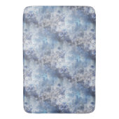 Eis und Schnee Textured Blue Weihnachtsmuster Badematte (Vorderseite Vertikal)