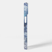 Eis und Schnee Textured Blue Weihnachtsmuster Case-Mate iPhone Hülle (Rückseite / Rechts)