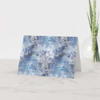Eis und Schnee Textured Blue Weihnachtsmuster Dankeskarte