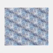 Eis und Schnee Textured Blue Weihnachtsmuster Fleecedecke (Vorderseite (Horizontal))