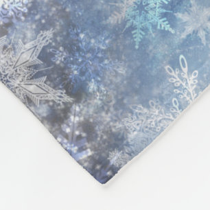 Eis und Schnee Textured Blue Weihnachtsmuster Fleecedecke