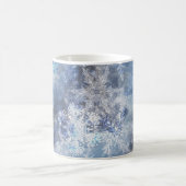 Eis und Schnee Textured Blue Weihnachtsmuster Kaffeetasse (Mittel)