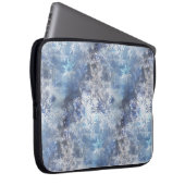 Eis und Schnee Textured Blue Weihnachtsmuster Laptopschutzhülle (Vorne Rechts)