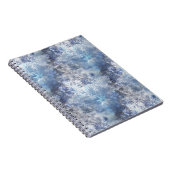 Eis und Schnee Textured Blue Weihnachtsmuster Notizblock (Rechte Seite)