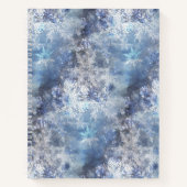 Eis und Schnee Textured Blue Weihnachtsmuster Notizblock (Vorderseite)