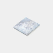 Eis und Schnee Textured Blue Weihnachtsmuster Post-it Klebezettel (angewinkelt)