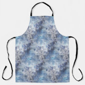 Eis und Schnee Textured Blue Weihnachtsmuster Schürze (Vorderseite)