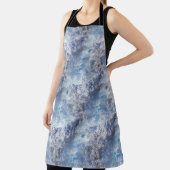 Eis und Schnee Textured Blue Weihnachtsmuster Schürze (InSitu)