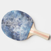 Eis und Schnee Textured Blue Weihnachtsmuster Tischtennis Schläger (Seitenansicht)
