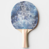 Eis und Schnee Textured Blue Weihnachtsmuster Tischtennis Schläger (Vorderseite)