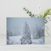 Eis und Schnee | Wald, Schweizer Alpen Dankeskarte (Stehend Vorderseite)