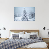 Eis und Schnee | Wald, Schweizer Alpen Leinwanddruck (Insitu (Schlafzimmer))