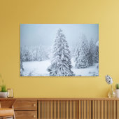 Eis und Schnee | Wald, Schweizer Alpen Leinwanddruck (Insitu (Wohnzimmer))