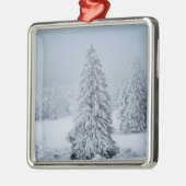 Eis und Schnee | Wald, Schweizer Alpen Ornament Aus Metall (Links)