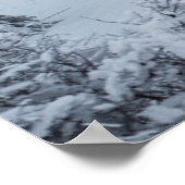 Eis und Schnee | Wald, Schweizer Alpen Poster (Ecke)