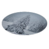 Eis und Schnee | Wald, Schweizer Alpen Schneidebrett (Ecke)