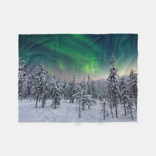 Eis und Schnee | Winterlandschaft, Finnland Fleecedecke (Vorderseite (Horizontal))
