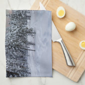 Eis und Schnee | Winterlandschaft, Finnland Geschirrtuch (Viertel Falte)