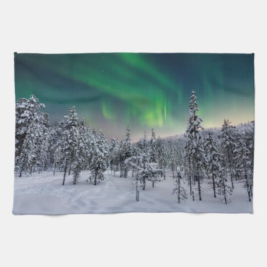 Eis und Schnee | Winterlandschaft, Finnland Geschirrtuch (Horizontal)