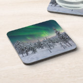 Eis und Schnee | Winterlandschaft, Finnland Getränkeuntersetzer (Linke Seite)