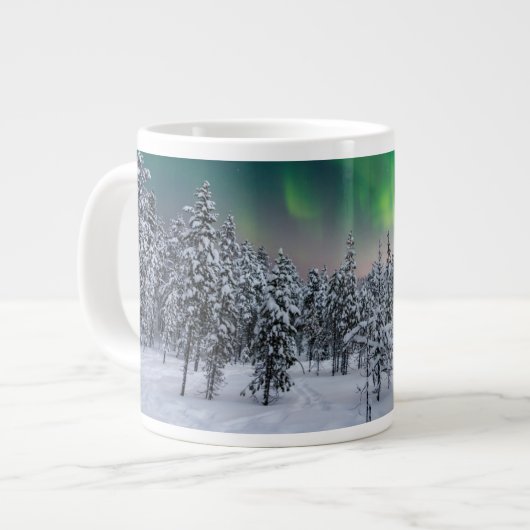 Eis und Schnee | Winterlandschaft, Finnland Jumbo-Tasse (Vorderseite Links)