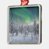 Eis und Schnee | Winterlandschaft, Finnland Ornament Aus Metall (Links)