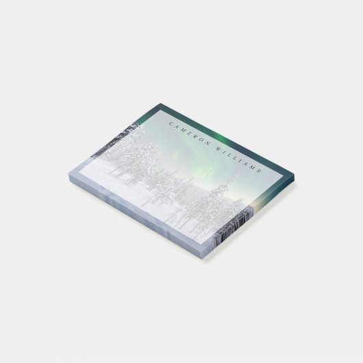 Eis und Schnee | Winterlandschaft, Finnland Post-it Klebezettel (angewinkelt)