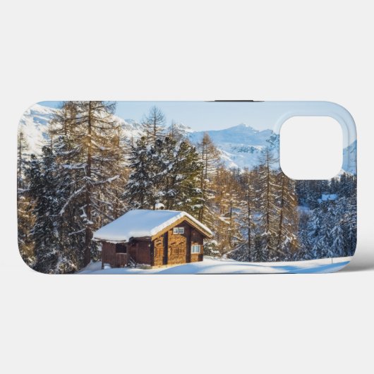Eis und Schnee | Winterlogmelkabine Schweizer Alpe Case-Mate iPhone Hülle (Rückseite (Horizontal))