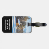 Eis und Schnee | Winterlogmelkabine Schweizer Alpe Gepäckanhänger (Rückseite horizontal)