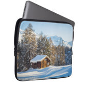 Eis und Schnee | Winterlogmelkabine Schweizer Alpe Laptopschutzhülle (Vorne Rechts)