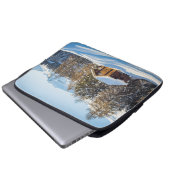 Eis und Schnee | Winterlogmelkabine Schweizer Alpe Laptopschutzhülle (Vorne Knopf)
