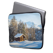Eis und Schnee | Winterlogmelkabine Schweizer Alpe Laptopschutzhülle (Vorderseite Links)