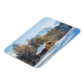 Eis und Schnee | Winterlogmelkabine Schweizer Alpe Magnet (Linke Seite)