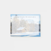 Eis und Schnee | Winterlogmelkabine Schweizer Alpe Post-it Klebezettel (Vorderseite)