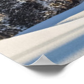 Eis und Schnee | Winterlogmelkabine Schweizer Alpe Poster (Ecke)