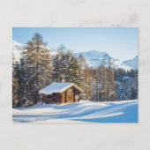 Eis und Schnee | Winterlogmelkabine Schweizer Alpe Postkarte (Vorderseite)