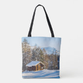 Eis und Schnee | Winterlogmelkabine Schweizer Alpe Tasche (Rückseite)