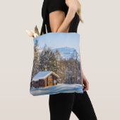 Eis und Schnee | Winterlogmelkabine Schweizer Alpe Tasche (Von Nahem)